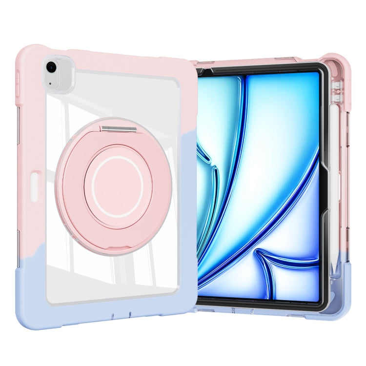 For iPad Air 11 2026 / 2025 / 2024 Crystal Armor PC Hybrid TPU Tablet Case with Pen Slot
