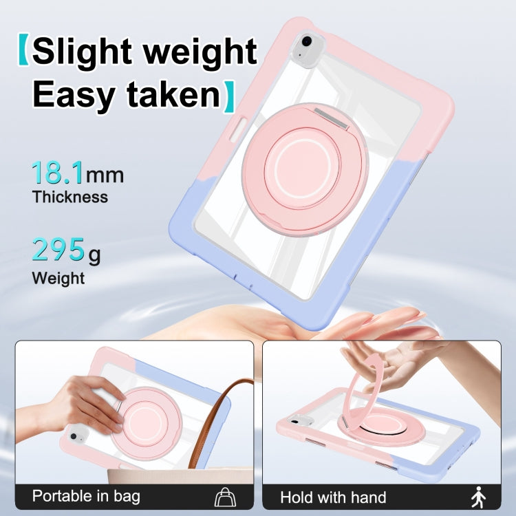For iPad Air 11 2026 / 2025 / 2024 Crystal Armor PC Hybrid TPU Tablet Case with Pen Slot