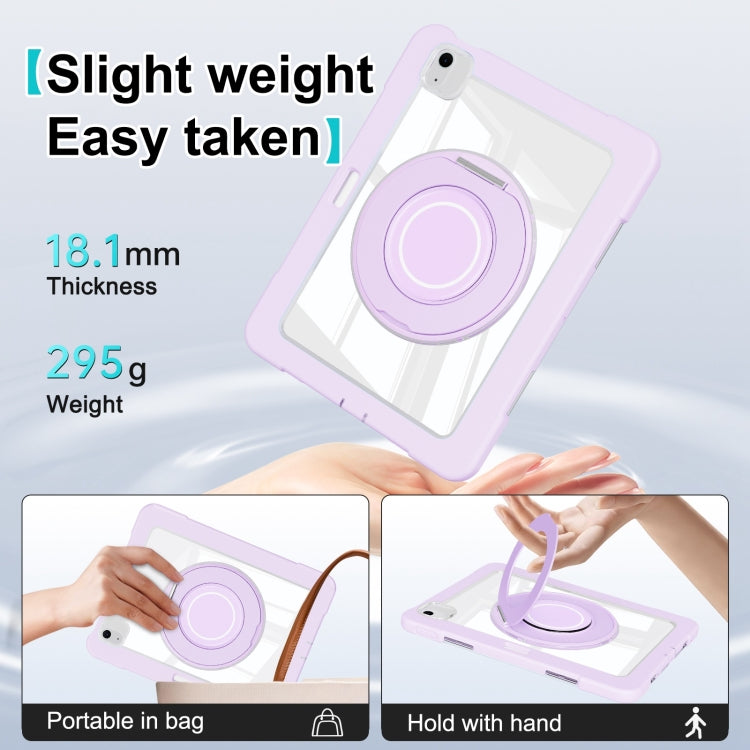 For iPad Air 11 2026 / 2025 / 2024 Crystal Armor PC Hybrid TPU Tablet Case with Pen Slot