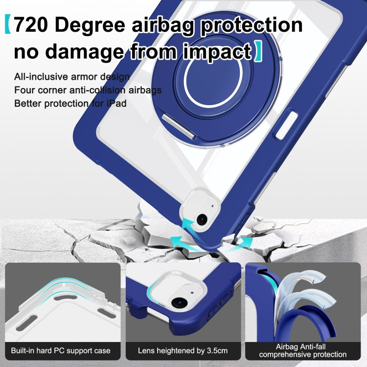 For iPad Air 11 2026 / 2025 / 2024 Crystal Armor PC Hybrid TPU Tablet Case with Pen Slot