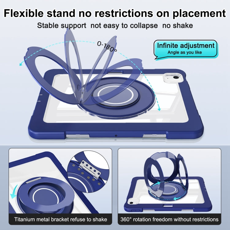 For iPad Air 11 2026 / 2025 / 2024 Crystal Armor PC Hybrid TPU Tablet Case with Pen Slot
