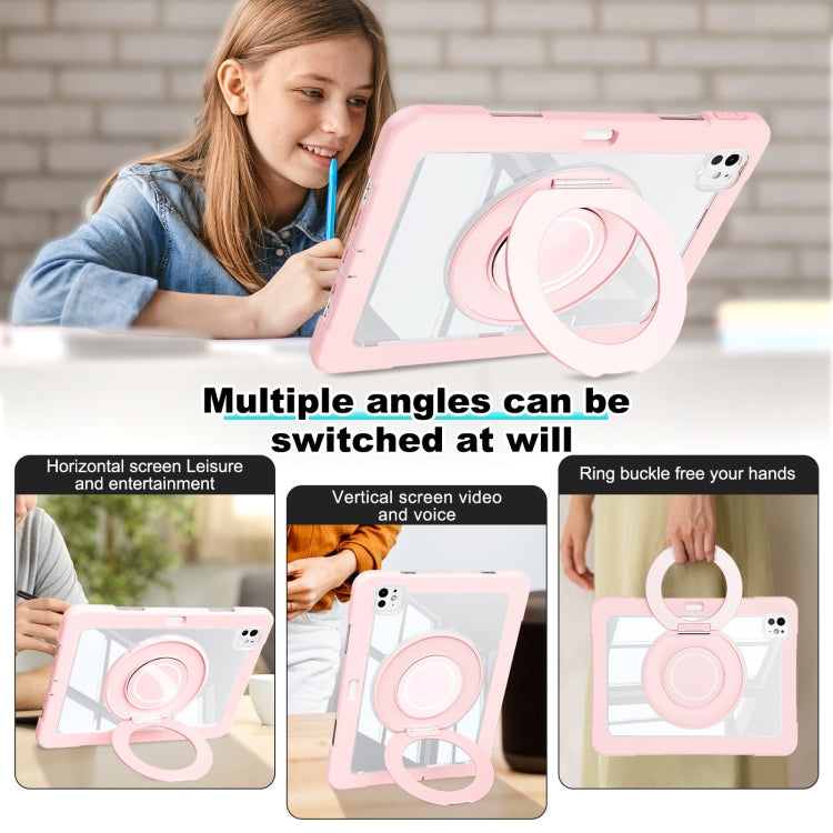 For iPad Pro 11 2025 / 2024 Crystal Armor PC Hybrid TPU Tablet Case with Pen Slot