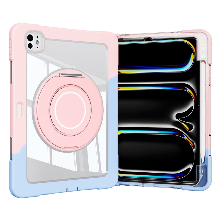 For iPad Pro 11 2025 / 2024 Crystal Armor PC Hybrid TPU Tablet Case with Pen Slot