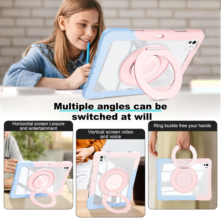 For iPad Pro 11 2025 / 2024 Crystal Armor PC Hybrid TPU Tablet Case with Pen Slot