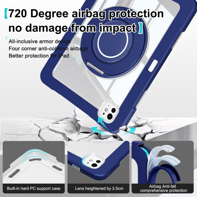 For iPad Pro 11 2025 / 2024 Crystal Armor PC Hybrid TPU Tablet Case with Pen Slot