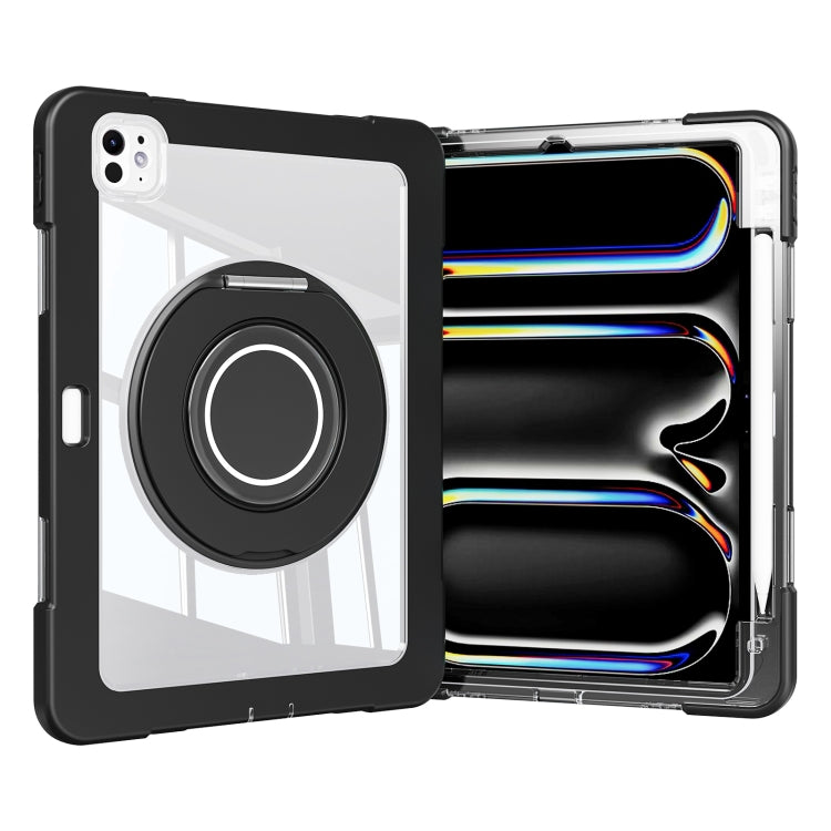 For iPad Pro 11 2025 / 2024 Crystal Armor PC Hybrid TPU Tablet Case with Pen Slot