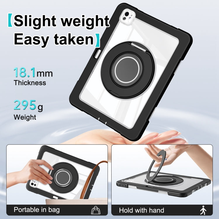 For iPad Pro 11 2025 / 2024 Crystal Armor PC Hybrid TPU Tablet Case with Pen Slot