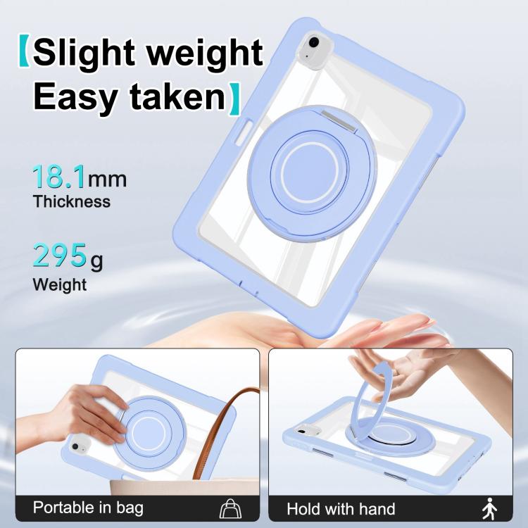 For iPad Air 13 2026 / 2025 / 2024 Crystal Armor PC Hybrid TPU Tablet Case with Pen Slot