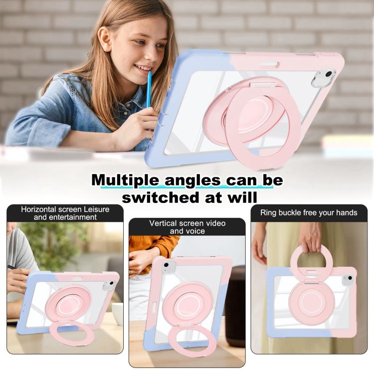 For iPad Air 13 2026 / 2025 / 2024 Crystal Armor PC Hybrid TPU Tablet Case with Pen Slot