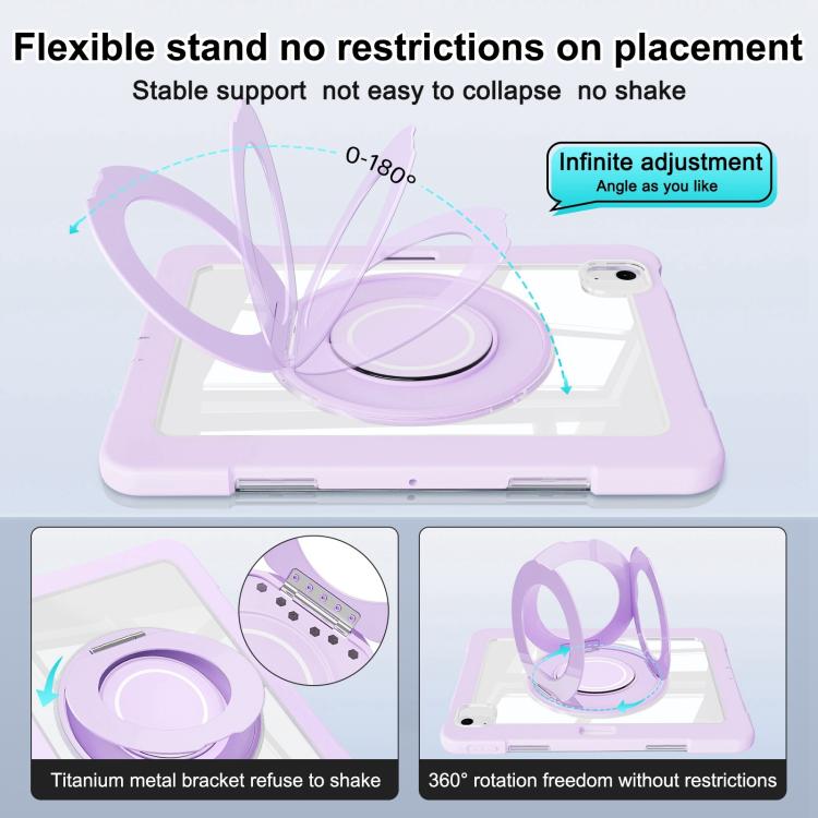 For iPad Air 13 2026 / 2025 / 2024 Crystal Armor PC Hybrid TPU Tablet Case with Pen Slot