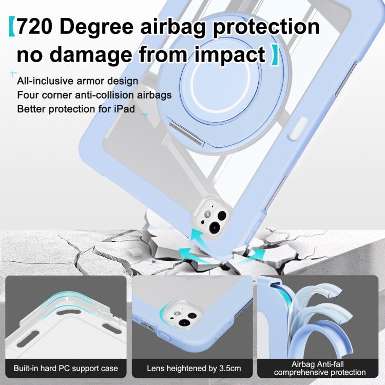 For iPad Pro 13 2025 / 2024 Crystal Armor PC Hybrid TPU Tablet Case with Pen Slot