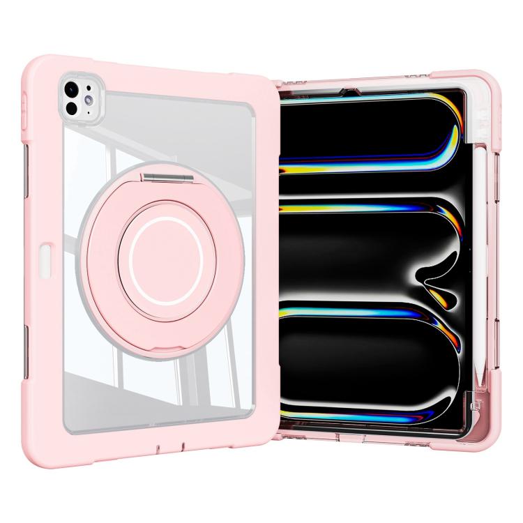 For iPad Pro 13 2025 / 2024 Crystal Armor PC Hybrid TPU Tablet Case with Pen Slot