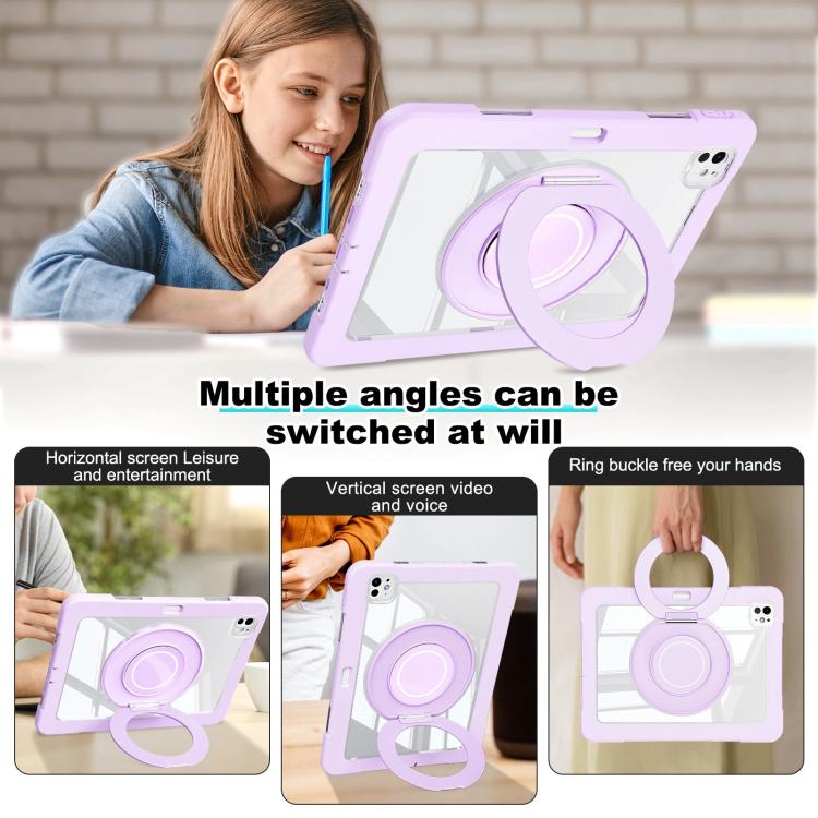 For iPad Pro 13 2025 / 2024 Crystal Armor PC Hybrid TPU Tablet Case with Pen Slot