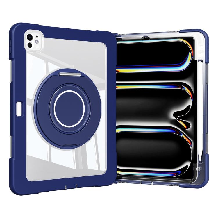 For iPad Pro 13 2025 / 2024 Crystal Armor PC Hybrid TPU Tablet Case with Pen Slot
