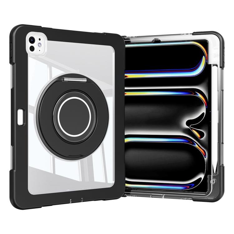 For iPad Pro 13 2025 / 2024 Crystal Armor PC Hybrid TPU Tablet Case with Pen Slot