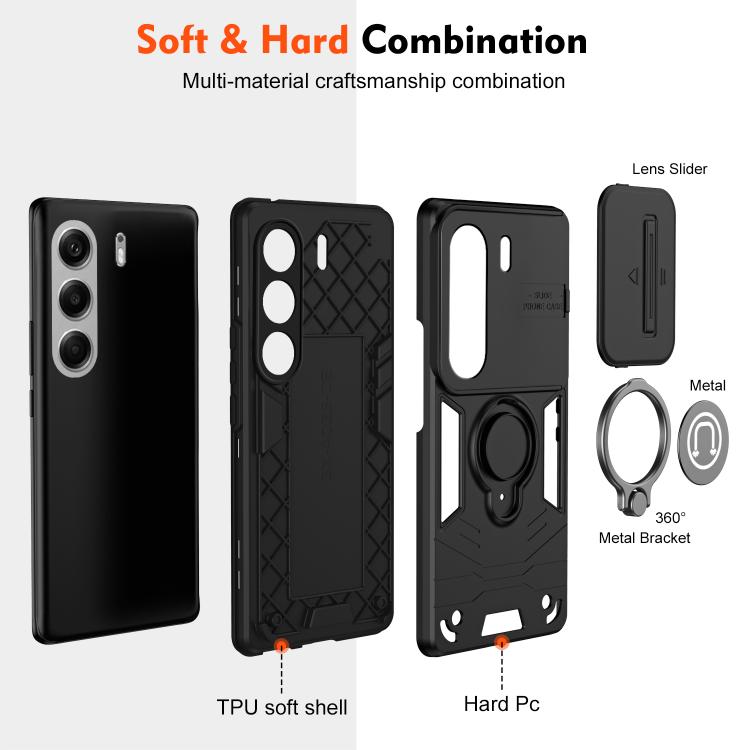 For Tecno Camon 40 Pro 4G Camshield Ring Holder Phone Case