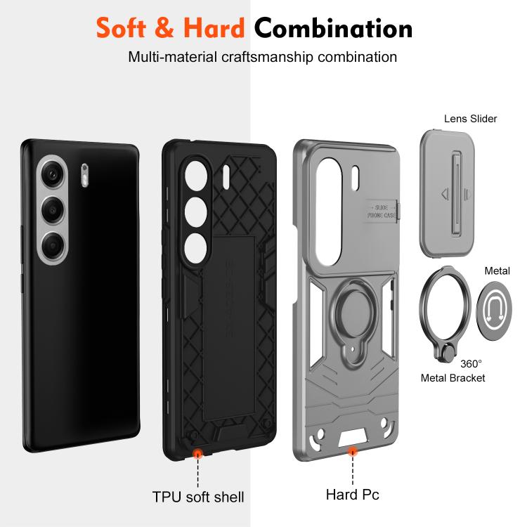 For Tecno Camon 40 Pro 4G Camshield Ring Holder Phone Case