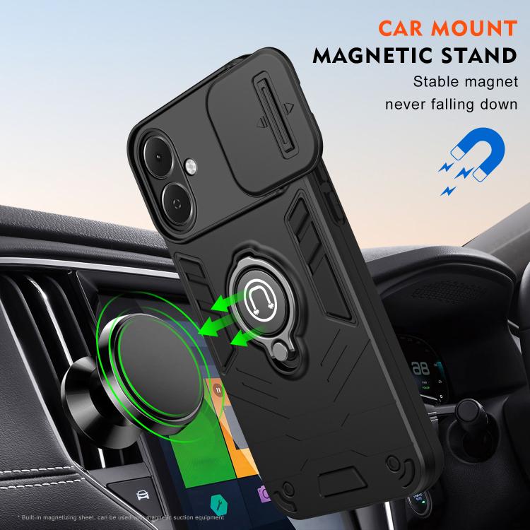 For Tecno Pop 10 Camshield Ring Holder Phone Case