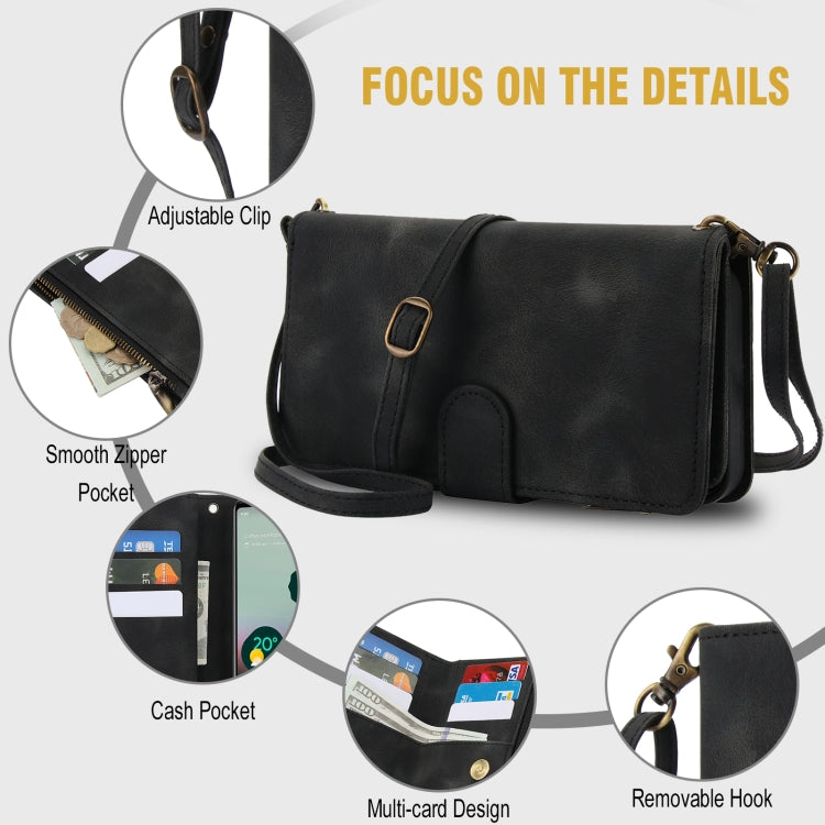 For Google Pixel 6 Dream 9-Card Zipper Wallet RFID Leather Phone Case with Lanyard