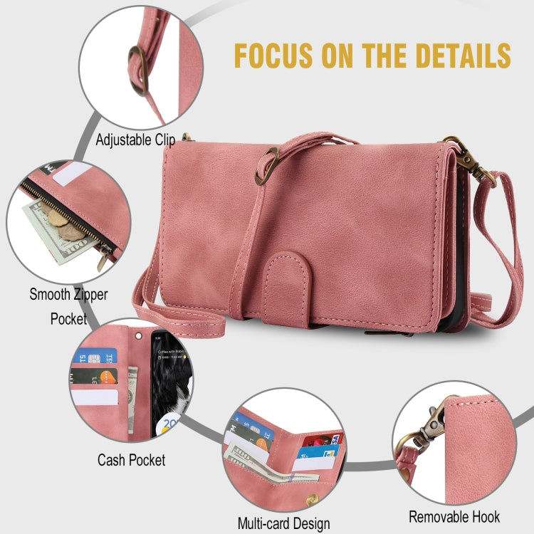 For Google Pixel 7 Dream 9-Card Zipper Wallet RFID Leather Phone Case with Lanyard