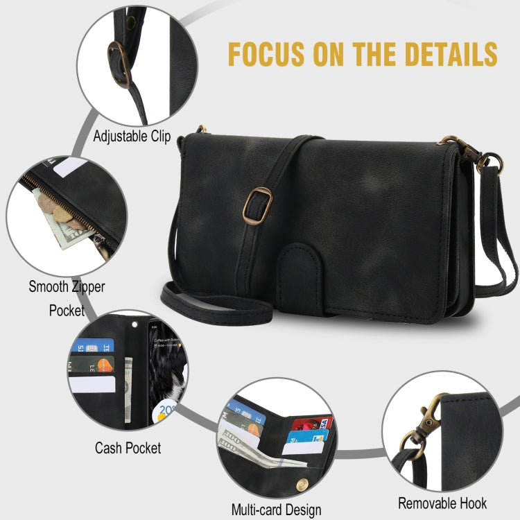 For Google Pixel 7 Dream 9-Card Zipper Wallet RFID Leather Phone Case with Lanyard