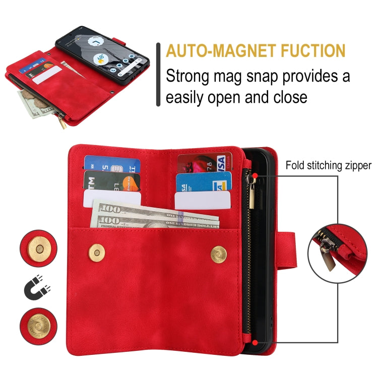 For Google Pixel 8 Pro Dream 9-Card Zipper Wallet RFID Leather Phone Case with Lanyard