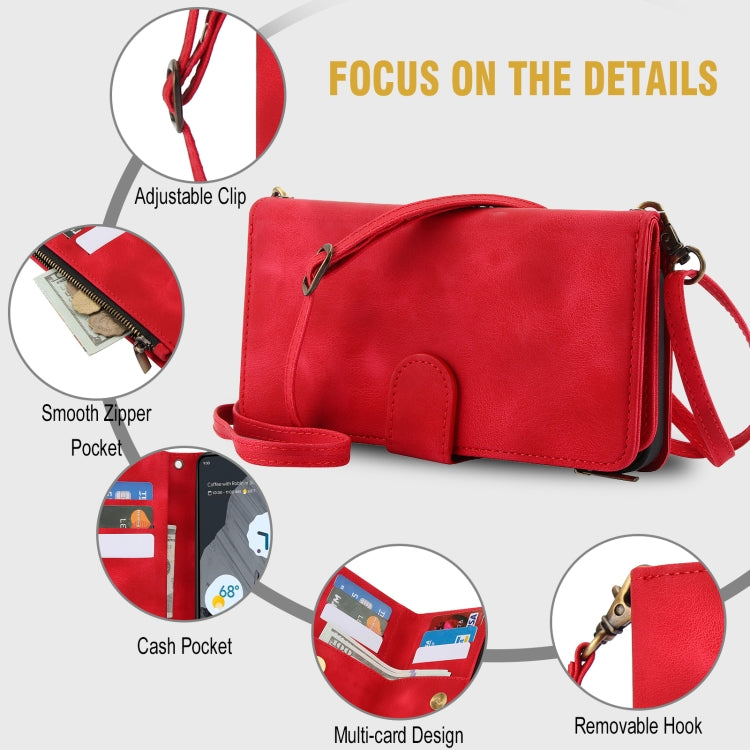 For Google Pixel 8 Pro Dream 9-Card Zipper Wallet RFID Leather Phone Case with Lanyard