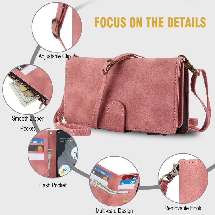 For Google Pixel 8 Pro Dream 9-Card Zipper Wallet RFID Leather Phone Case with Lanyard