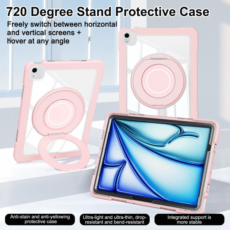 For iPad Air 11 2026 / 2025 / 2024 Crystal Armor PC Hybrid TPU Tablet Case