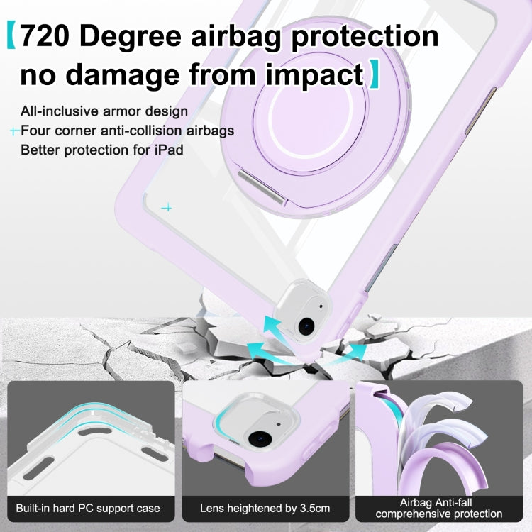 For iPad Air 11 2026 / 2025 / 2024 Crystal Armor PC Hybrid TPU Tablet Case