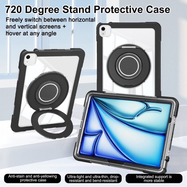 For iPad Air 11 2026 / 2025 / 2024 Crystal Armor PC Hybrid TPU Tablet Case