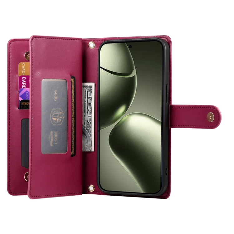 For Xiaomi 14T Nine Card-slot Zipper Wallet Bag Leather Phone Case