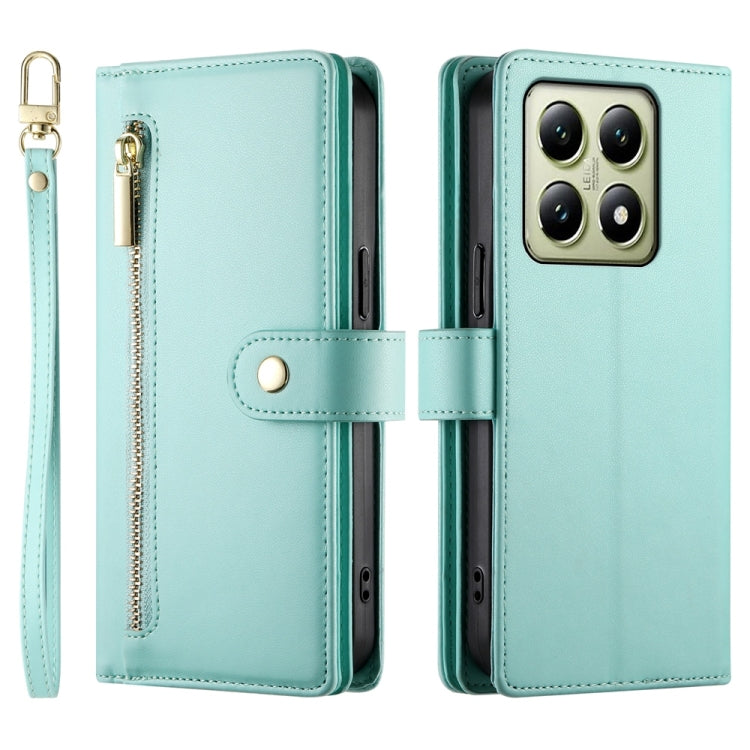 For Xiaomi 14T Nine Card-slot Zipper Wallet Bag Leather Phone Case