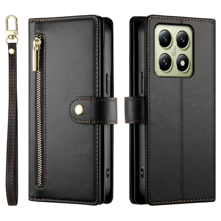 For Xiaomi 14T Nine Card-slot Zipper Wallet Bag Leather Phone Case