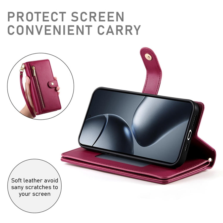 For Xiaomi 14T Pro Nine Card-slot Zipper Wallet Bag Leather Phone Case