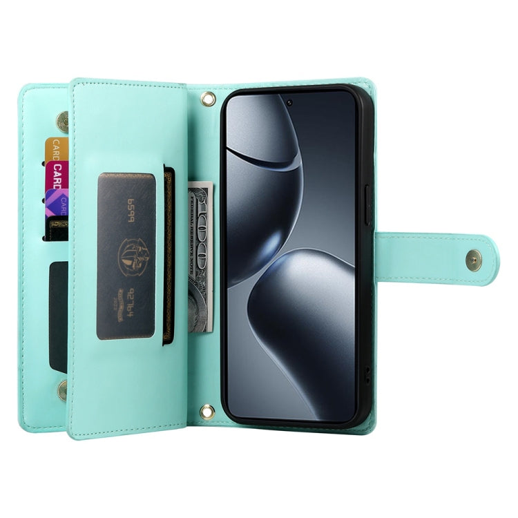 For Xiaomi 14T Pro Nine Card-slot Zipper Wallet Bag Leather Phone Case