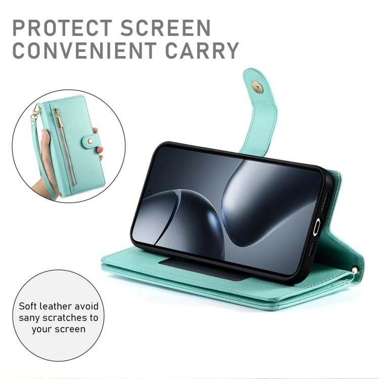 For Xiaomi 14T Pro Nine Card-slot Zipper Wallet Bag Leather Phone Case