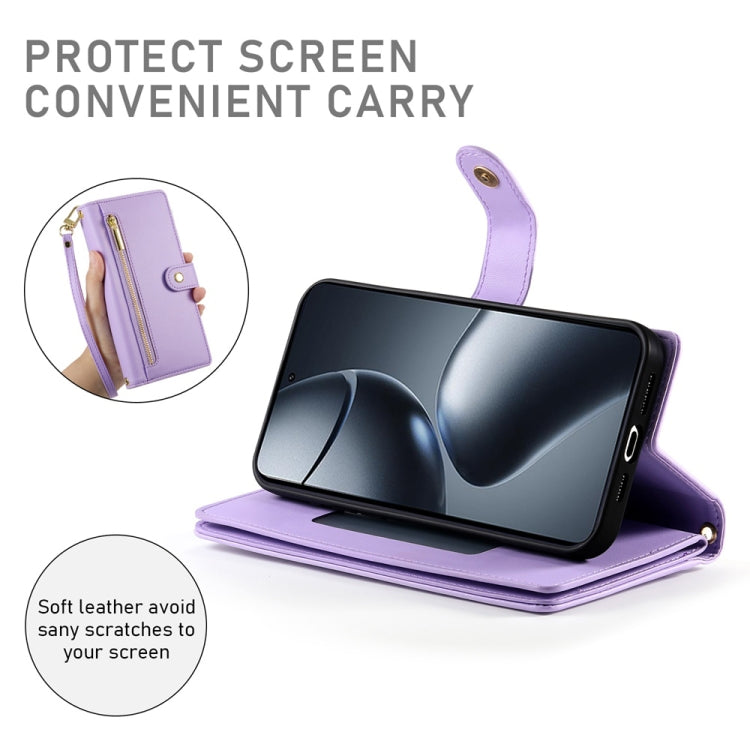 For Xiaomi 14T Pro Nine Card-slot Zipper Wallet Bag Leather Phone Case