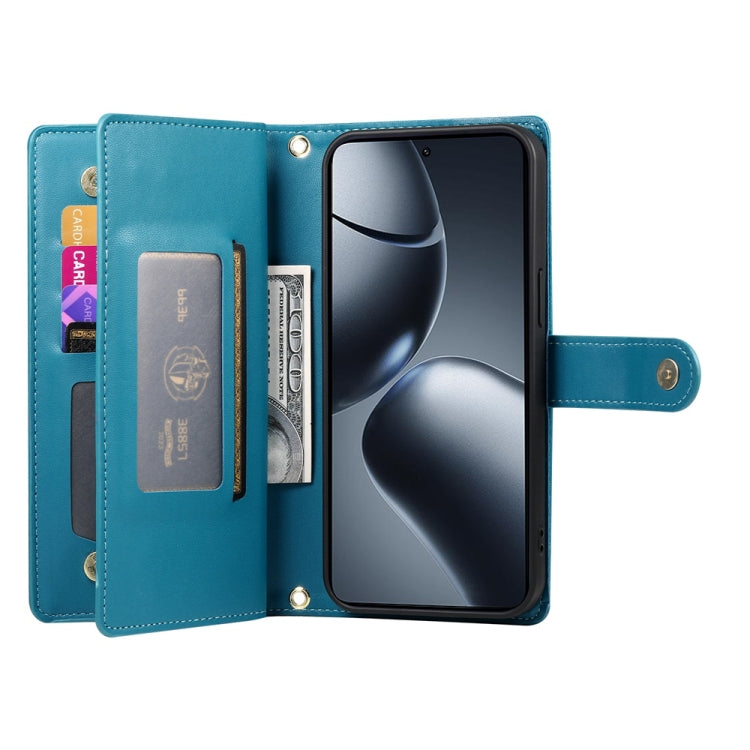 For Xiaomi 14T Pro Nine Card-slot Zipper Wallet Bag Leather Phone Case