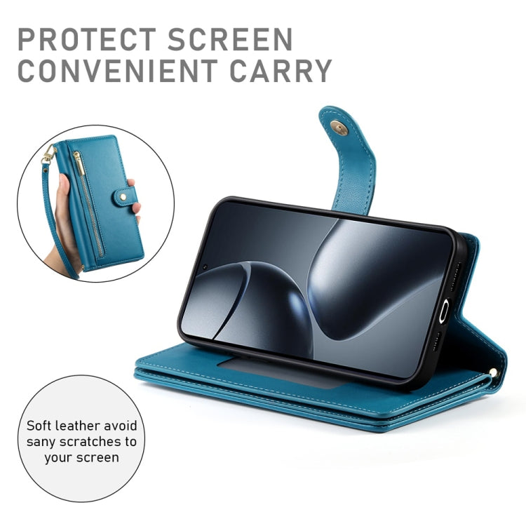 For Xiaomi 14T Pro Nine Card-slot Zipper Wallet Bag Leather Phone Case