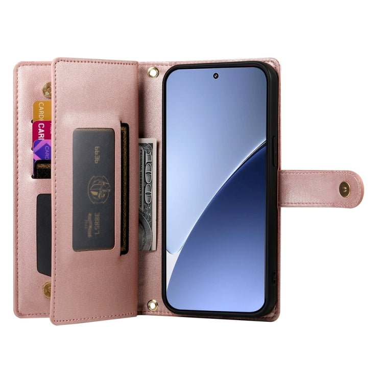 For Xiaomi 15 Nine Card-slot Zipper Wallet Bag Leather Phone Case