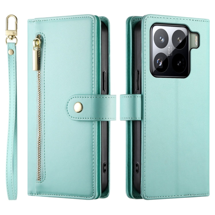 For Xiaomi 15 Nine Card-slot Zipper Wallet Bag Leather Phone Case