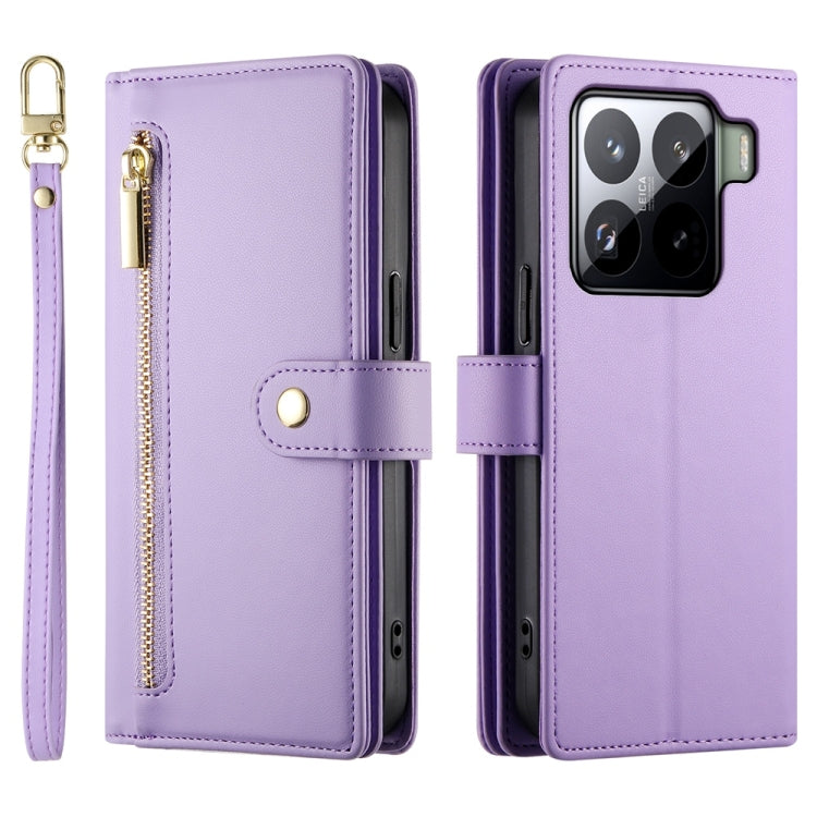 For Xiaomi 15 Nine Card-slot Zipper Wallet Bag Leather Phone Case