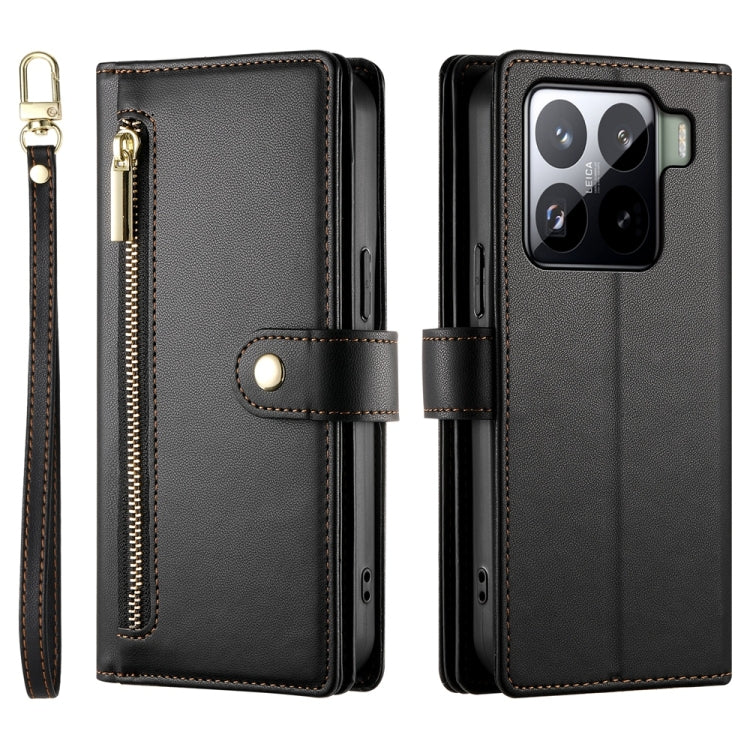 For Xiaomi 15 Nine Card-slot Zipper Wallet Bag Leather Phone Case