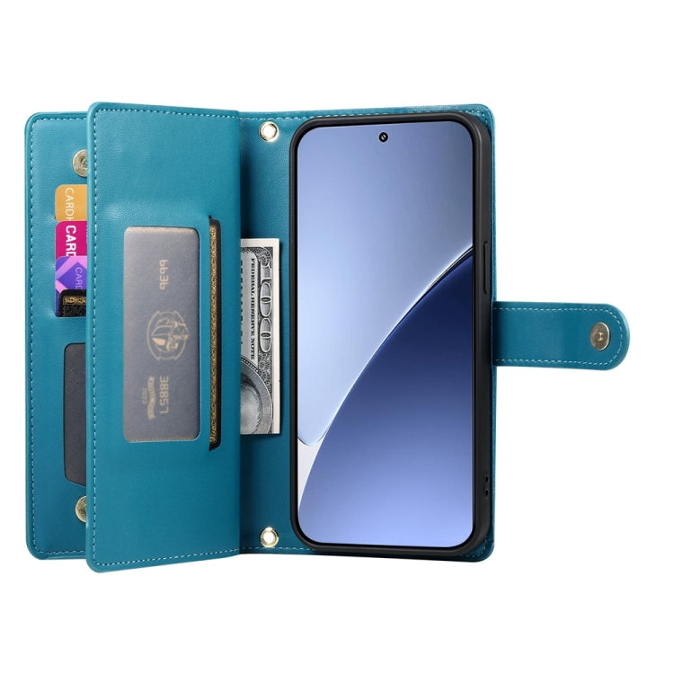 For Xiaomi 15 Nine Card-slot Zipper Wallet Bag Leather Phone Case