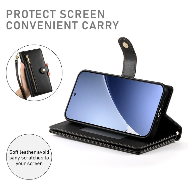 For Xiaomi 15 Pro Nine Card-slot Zipper Wallet Bag Leather Phone Case