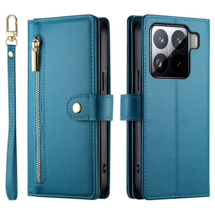 For Xiaomi 15 Pro Nine Card-slot Zipper Wallet Bag Leather Phone Case