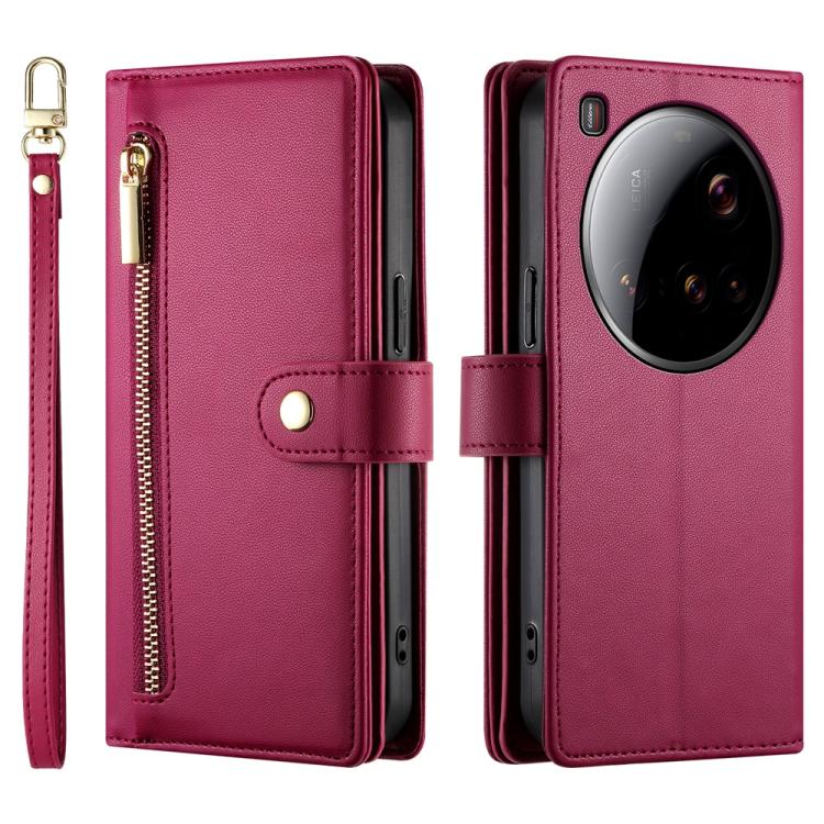 For Xiaomi 15 Ultra Nine Card-slot Zipper Wallet Bag Leather Phone Case
