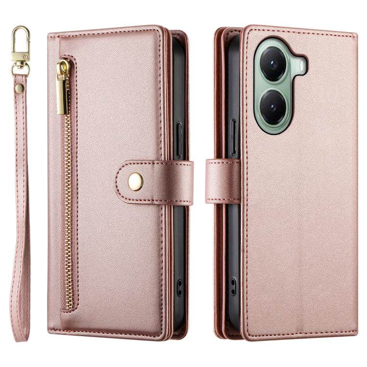 For Xiaomi Poco X7 Pro / Redmi Turbo 4 Nine Card-slot Zipper Wallet Bag Leather Phone Case
