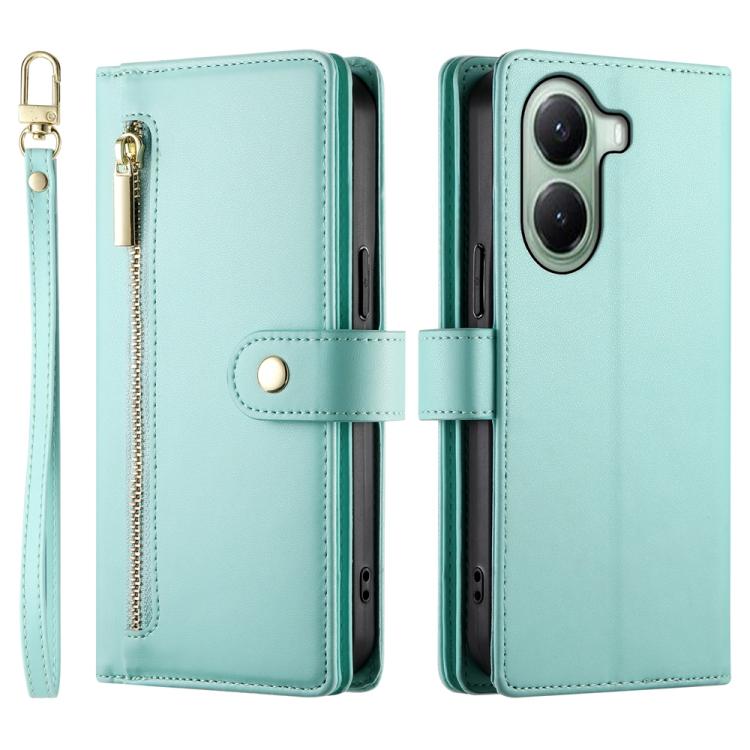 For Xiaomi Poco X7 Pro / Redmi Turbo 4 Nine Card-slot Zipper Wallet Bag Leather Phone Case